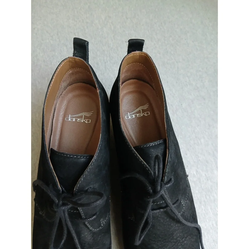 Dansko Boots 40 Cadee Oxford Lace Up Ankle Comfort Casual Leather Goth Grunge